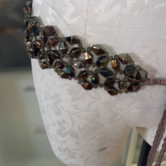 Womens Iridescent Multicolor Glass Beaded Decorative Bohemian Belt One Size - Picture 12 of 15